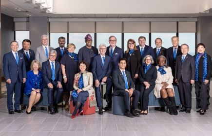 Das aktuelle Board of Directors von Rotary International mit Vertretern aus Europa, Afrika, Asien und Amerika